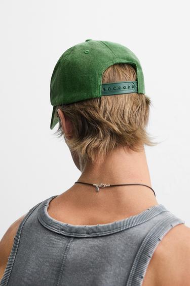 CONTRAST EMBROIDERY CAP - Green by Zara - Image 3