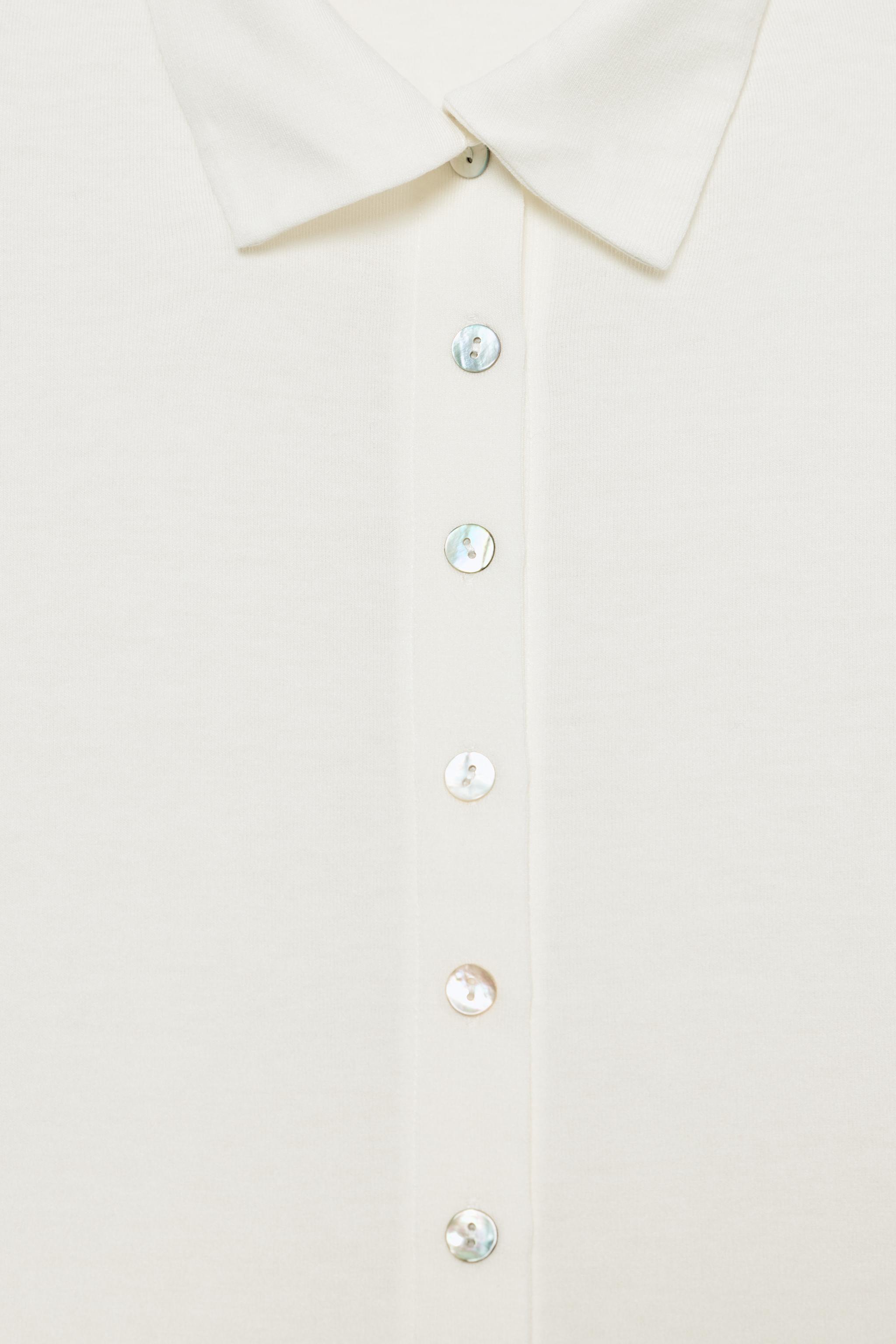 Женские топы Zara BUTTON-FRONT TOP — фото 7