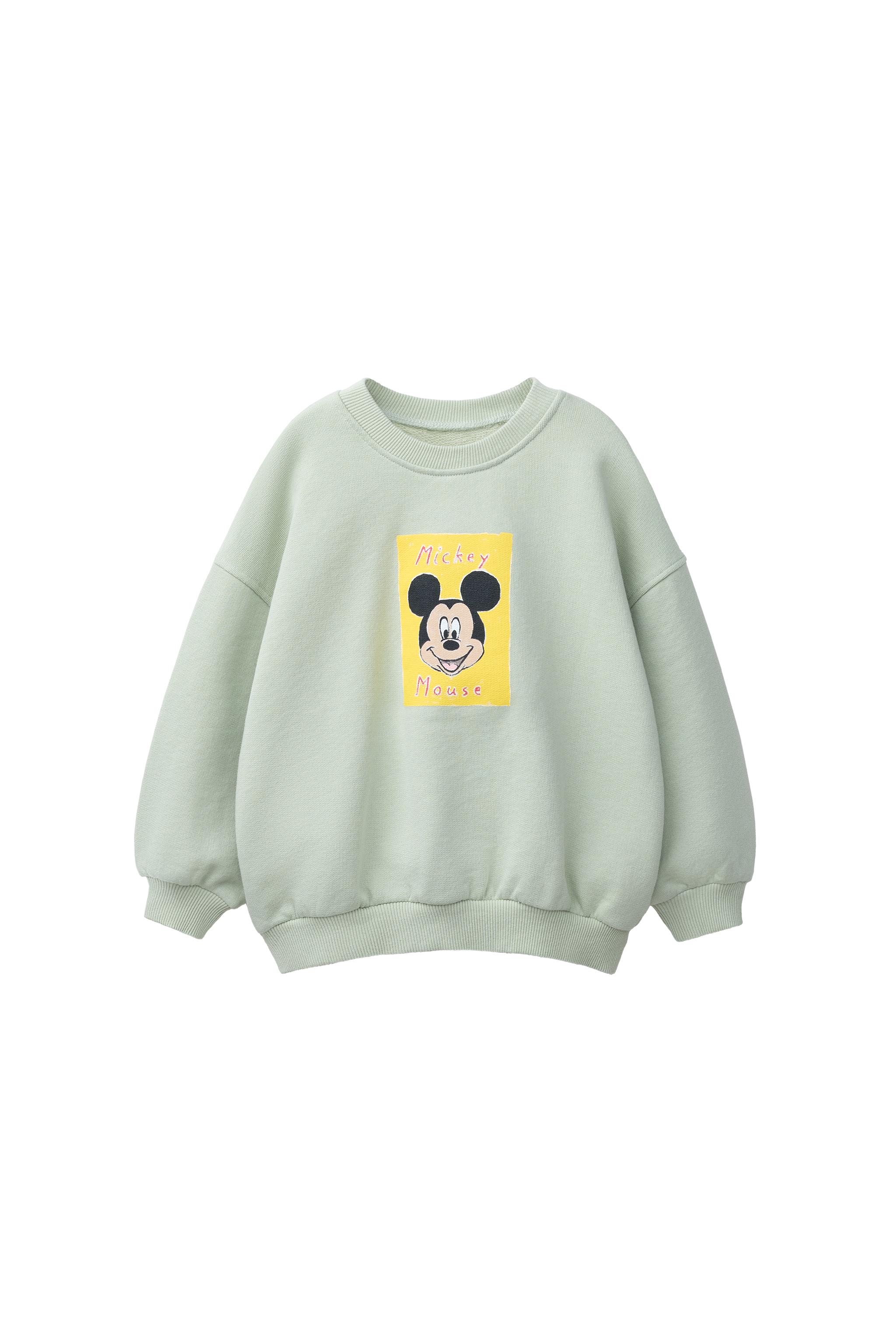 ZARA キッズ 164CM 13-14 ソニック スウェット トレーナー MICKEY MOUSE © DISNEY PRINT SWEATSHIRT - Sea green | ZARA United