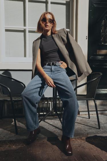 MID-WAIST BAGGY JEANS — ИНДИГО от Zara