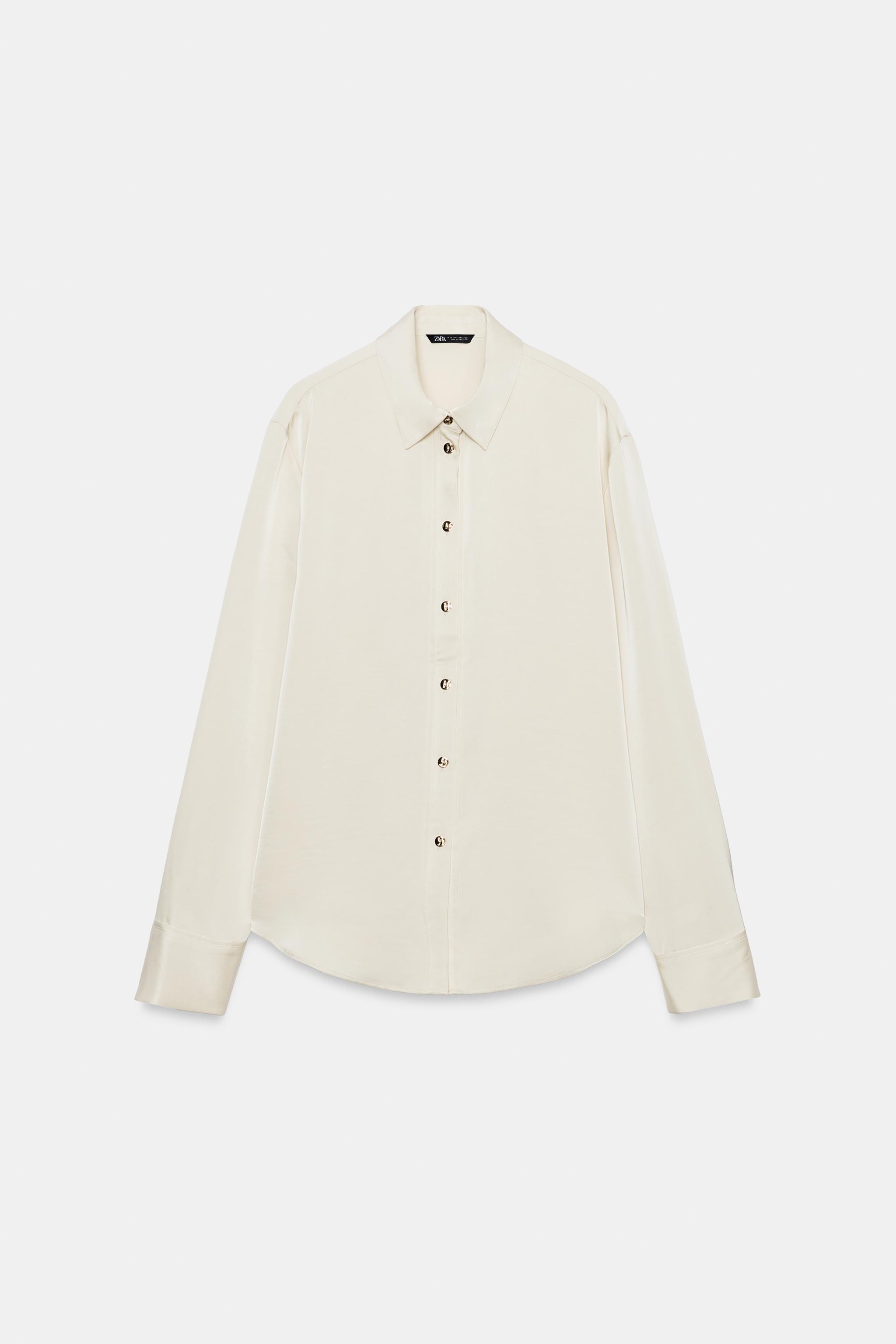 GOLD BUTTON SATIN SHIRT