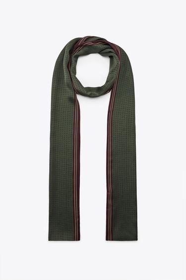 PRINTED SATIN SCARF - only one by Zara