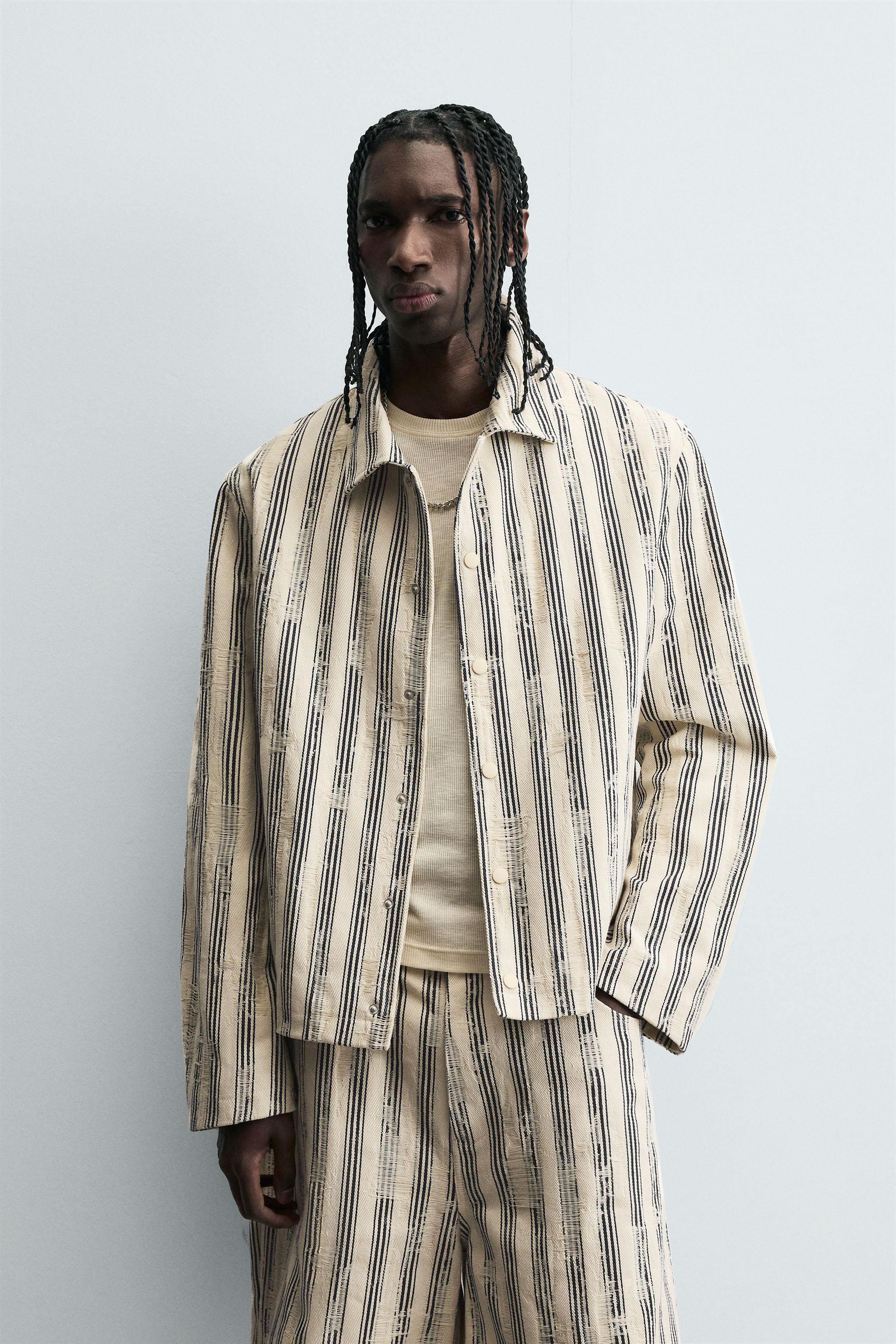 RELAXED FIT TEXTURED JACKET - Oyster-white | ZARA Australia