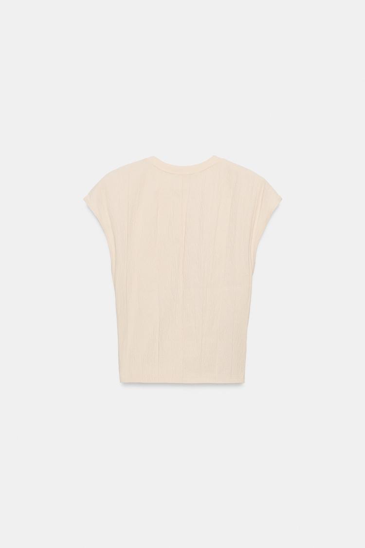 Top inspirado en corsetería texturizado 6