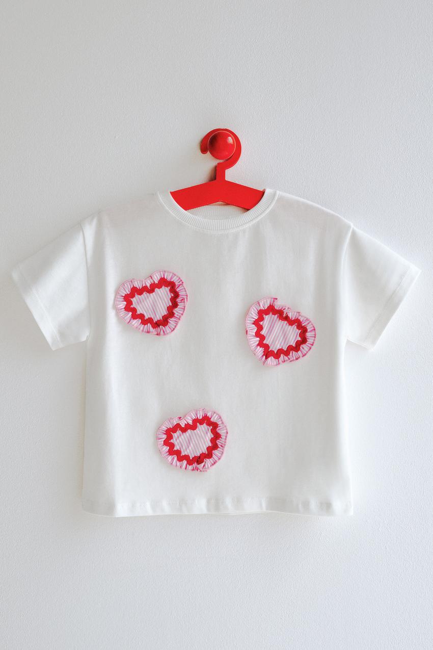 POPLIN HEART T-SHIRT