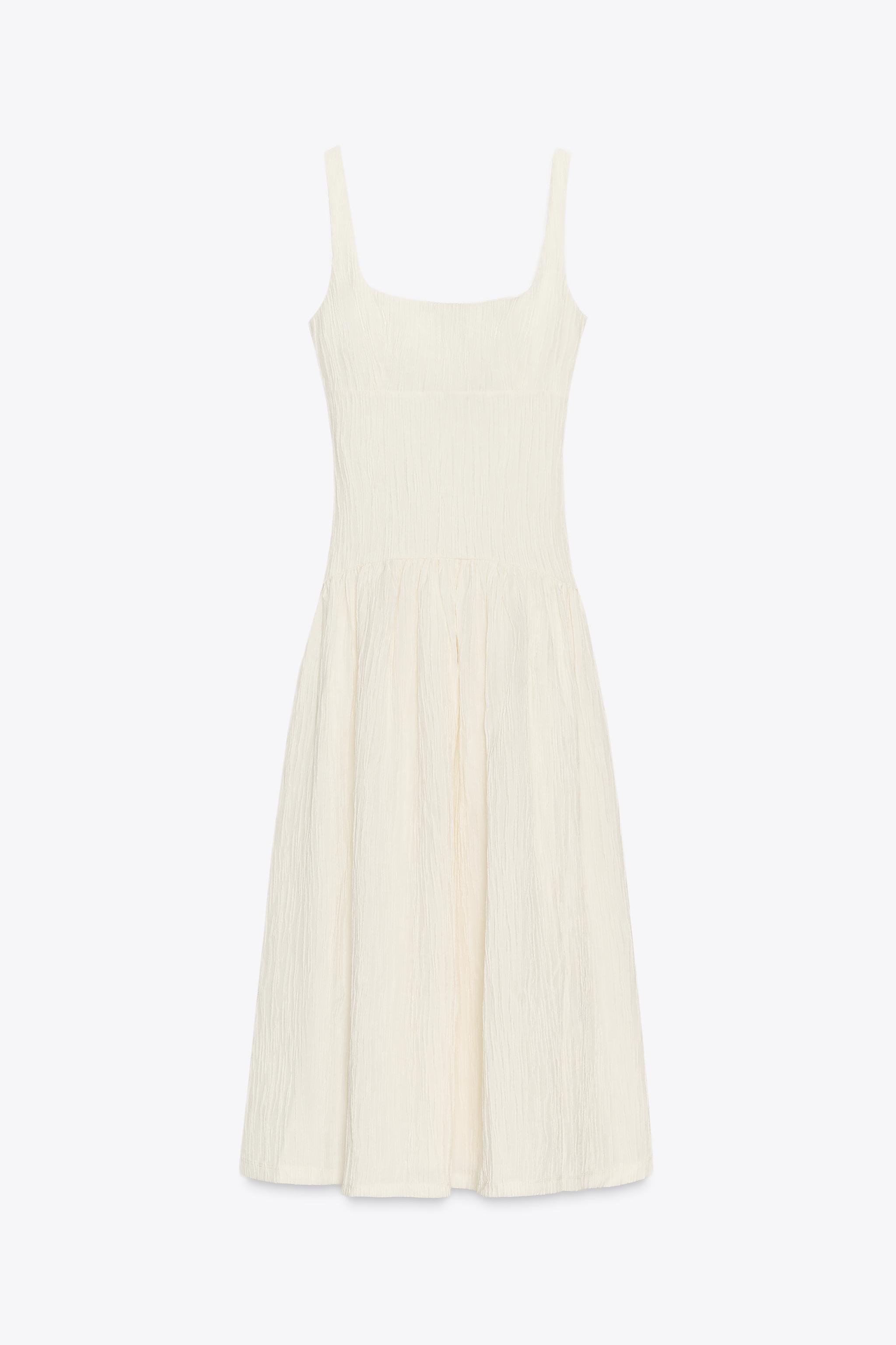 TEXTURED STRAPPY DRESS