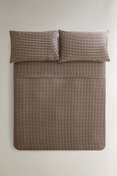 CHECK DUVET COVER - Brown by Zara - Image 4