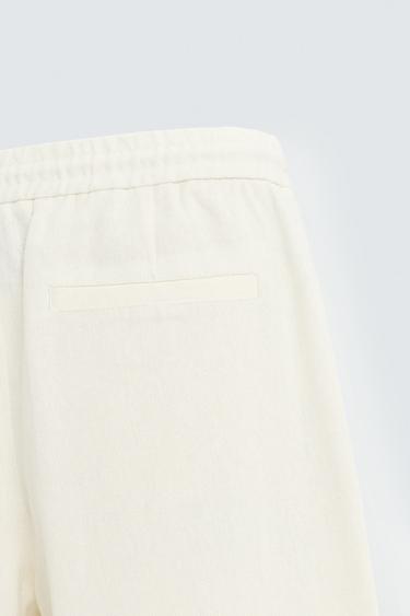 VISCOSE-JUTE TROUSERS - White by Zara - Image 8