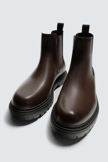 CHUNKY CHELSEA BOOTS - Brown de Zara - Image 1