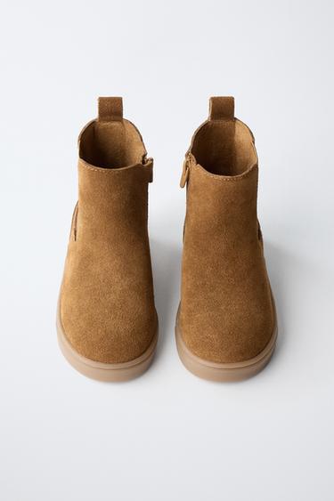 LEATHER BOOTS - Beige by Zara - Image 3