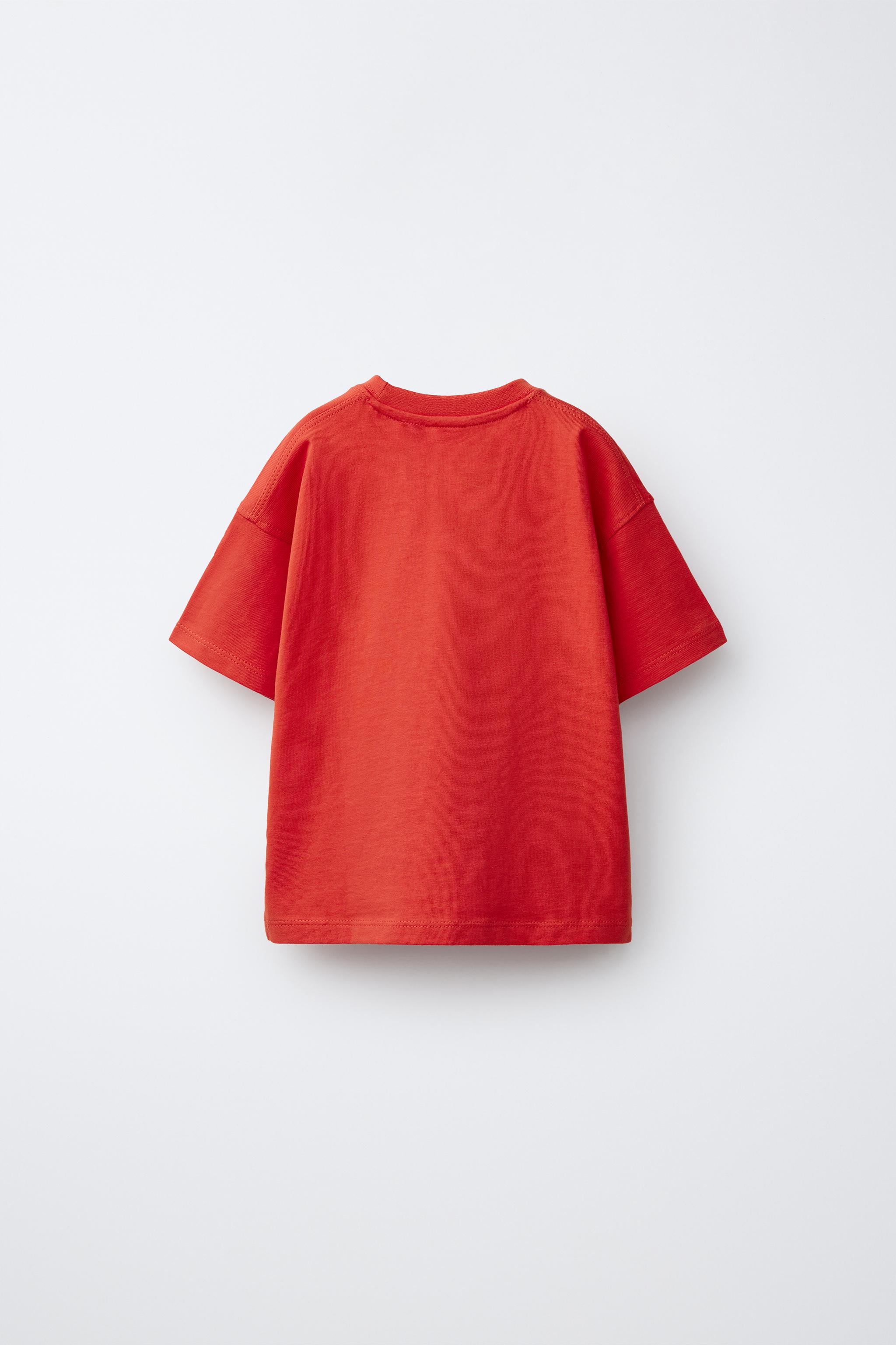 SOLID CREW NECK T-SHIRT — Red
