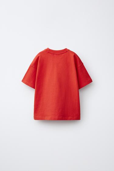 T-SHIRT UNI - Rouge de Zara - Image 1