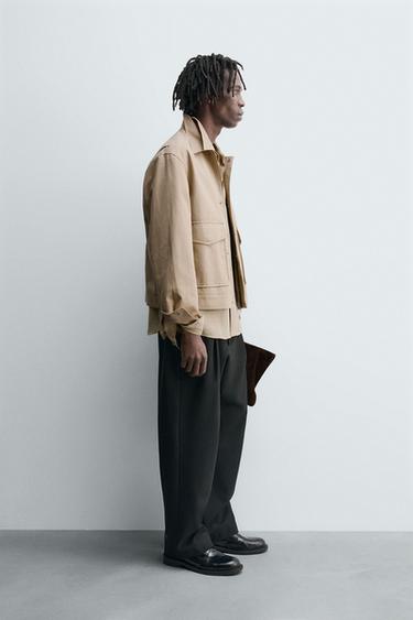 TWILL TEXTURED JACKET - Sand by Zara - Image 3