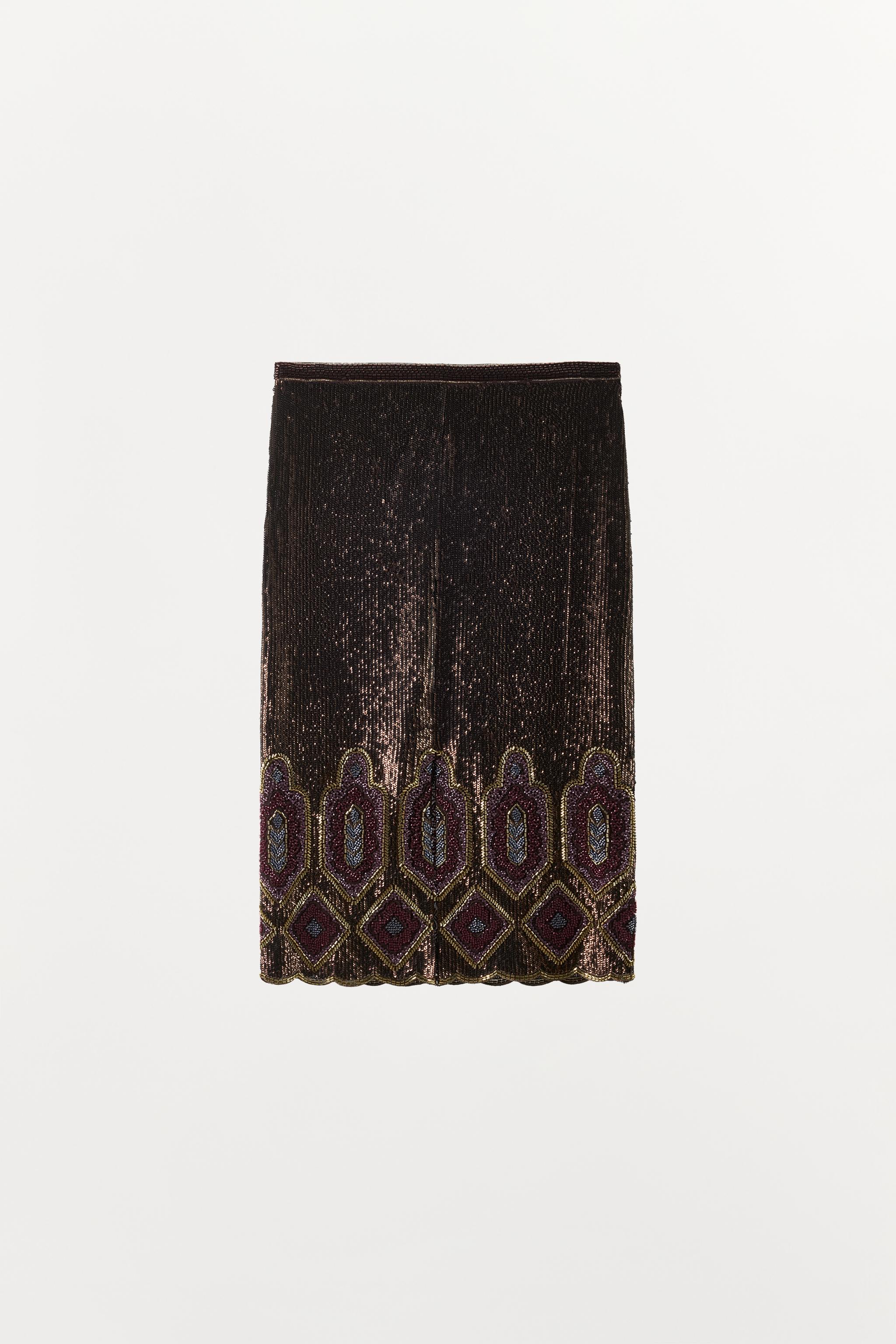 LIMITED EDITION BEADED MIDI SKIRT
