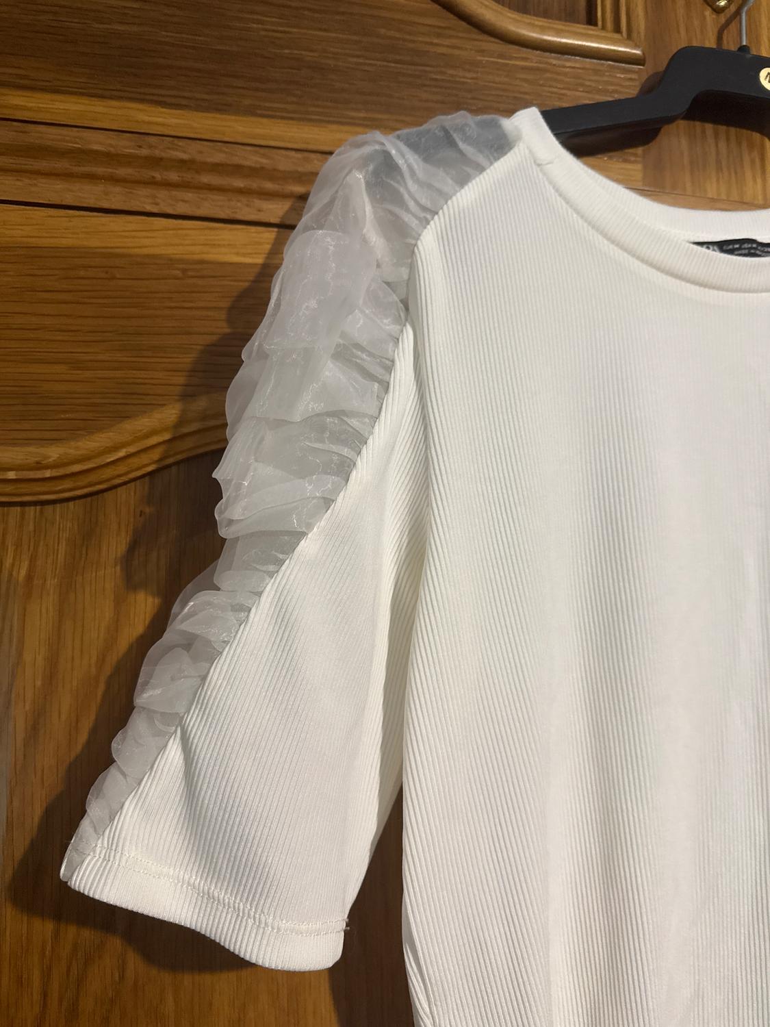 RIBBED ORGANZA T-SHIRT - Image 2