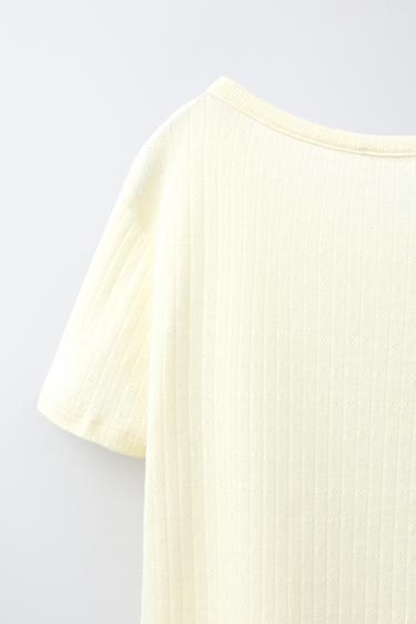 AGES 6-14 / PLAIN AND POLKA DOT PYJAMAS - Yellow by Zara - Image 6