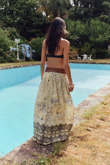 METALLIC THREAD PRINTED SKIRT - Printed by Zara - Image 3
