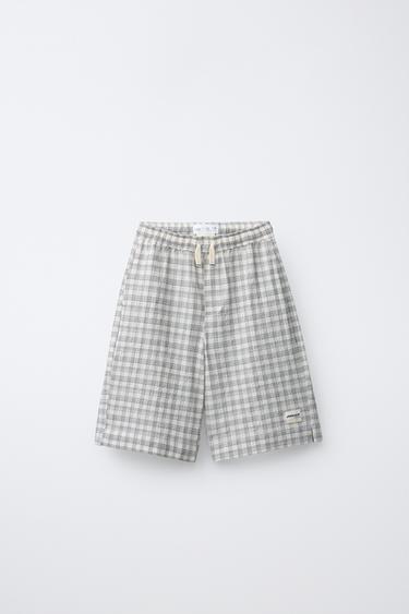 BERMUDA ESTAMPADO CUADROS PUKAS SURF - Crudo / Beige de Zara