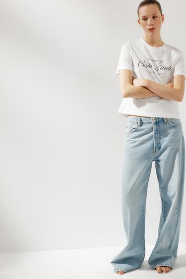 SLOGAN T-SHIRT - Black / White by Zara - Image 0