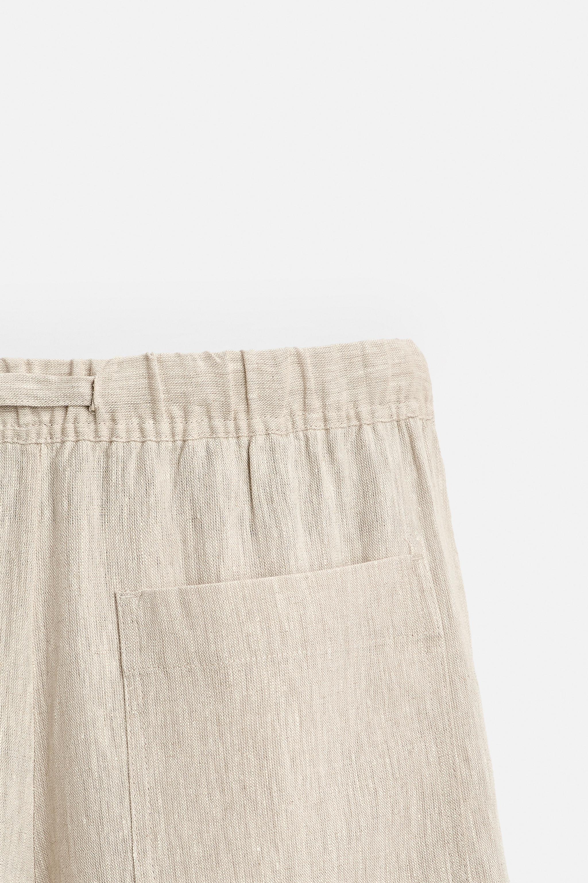 Zara linen joggers sale