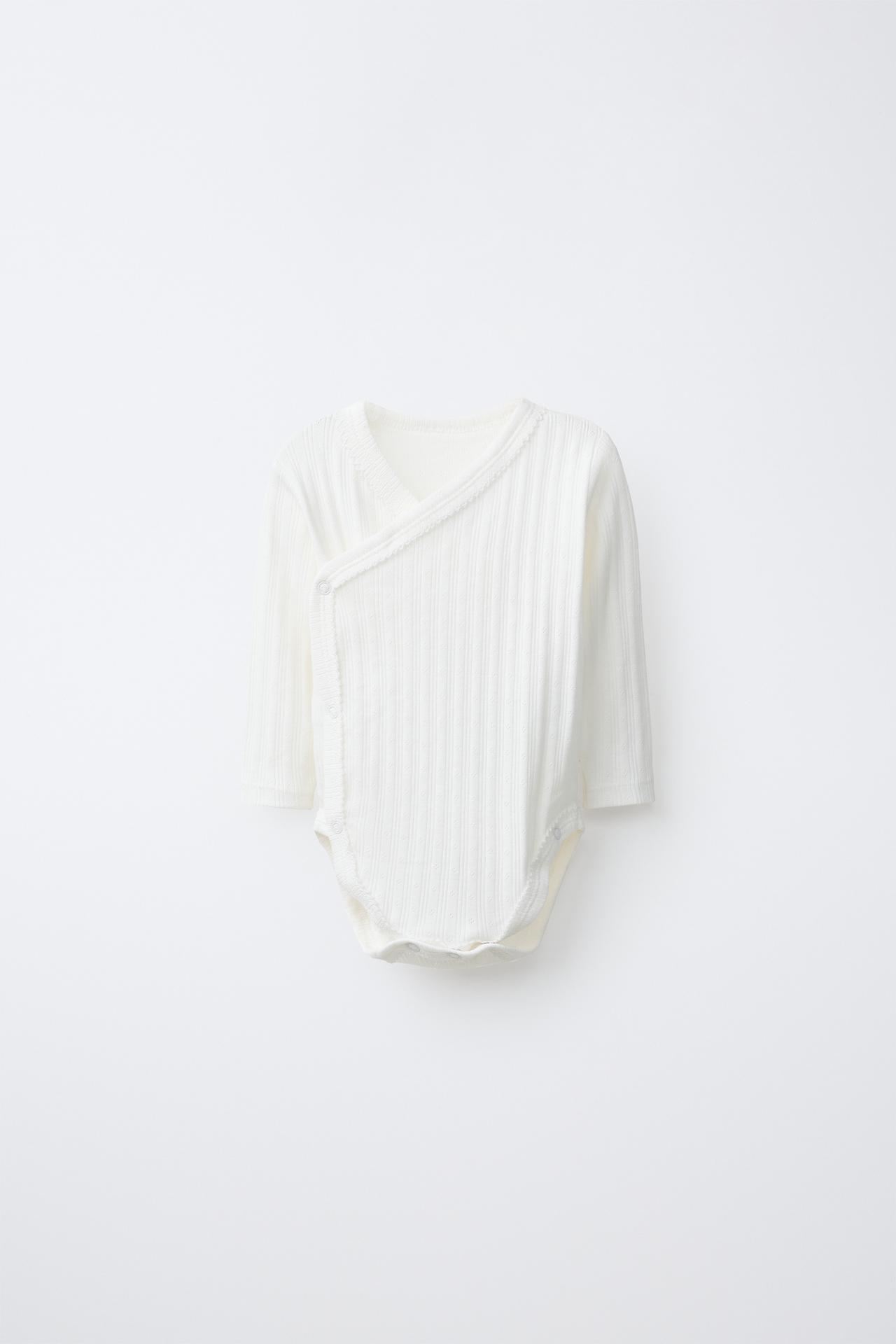 Three-Pack Pointelle Crossover Bodysuits — Pink