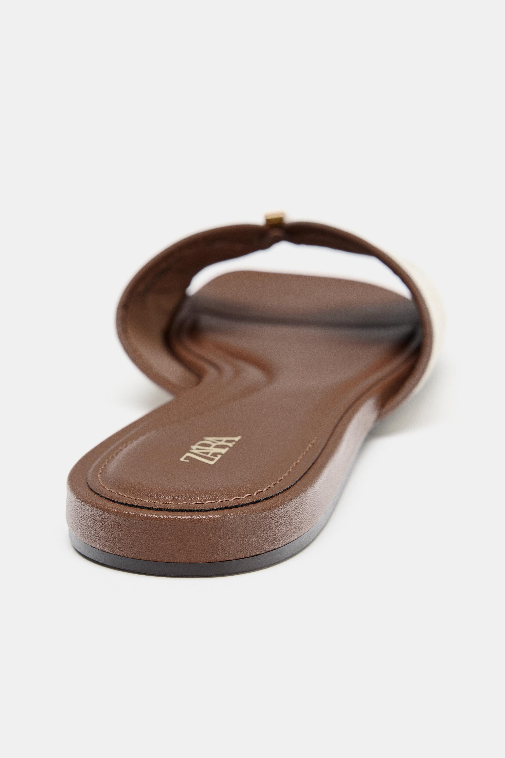 Zara METAL DETAYLI DÜZ SANDALET görsel 6