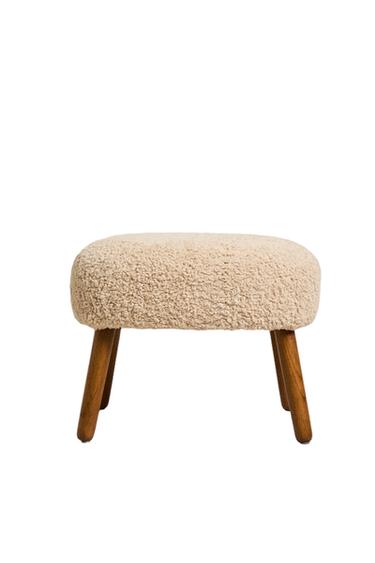 TERRY FOOTREST STOOL - Dark beige by Zara