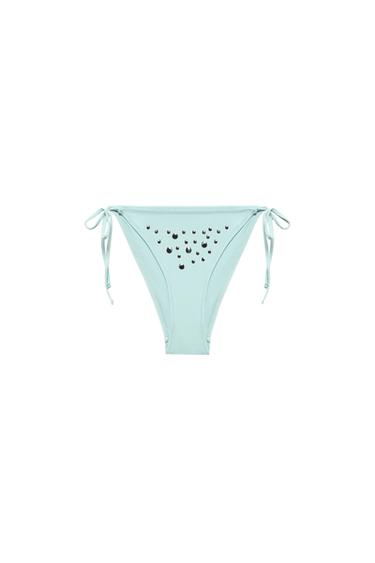 BRAGUITA BIKINI TACHAS LAZADAS - Turquesa claro de Zara