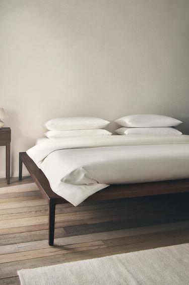 Zara SATEEN DUVET COVER (500 THREAD COUNT) - Light beige