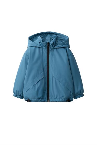 TECHNICAL WATER-REPELLENT RAINCOAT - Light petrol blue by Zara