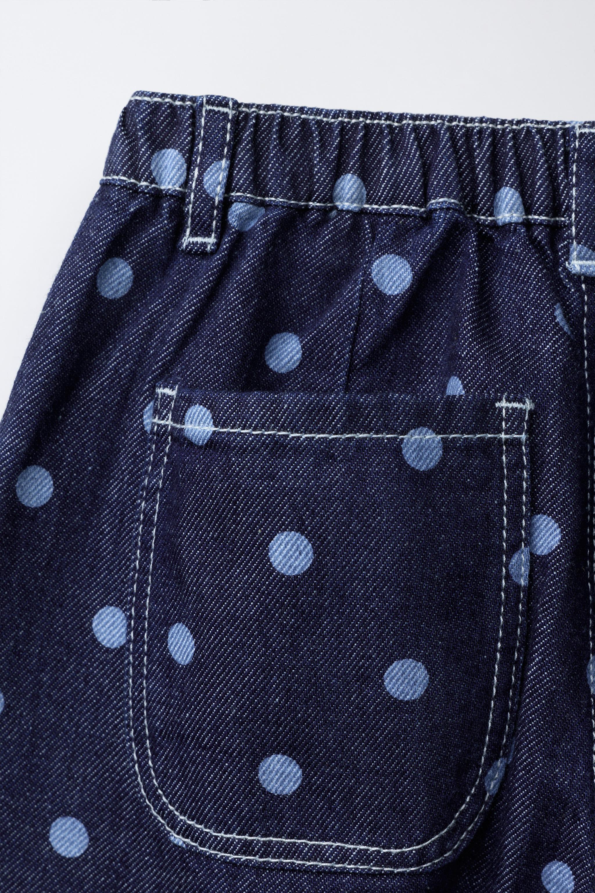 JEANS BALLOON À POIS