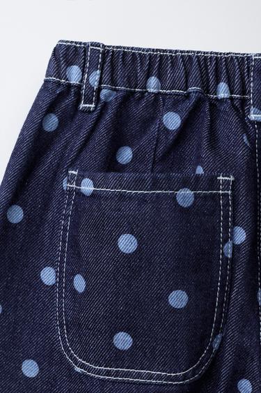 BALLOON JEANS WITH POLKA DOTS - Blue by Zara - Image 3