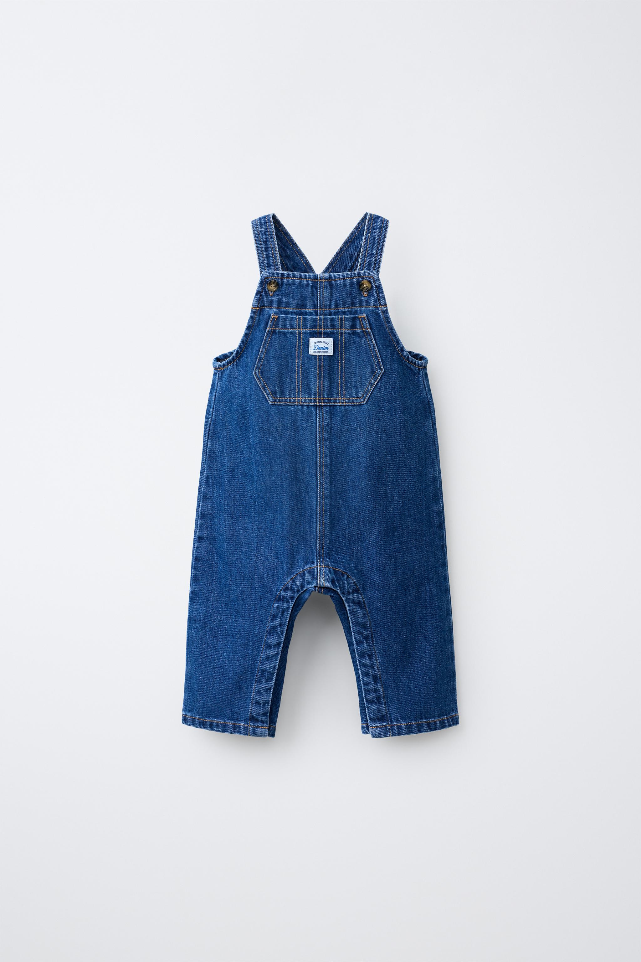 LONG DENIM OVERALLS - Mid-blue | ZARA United States
