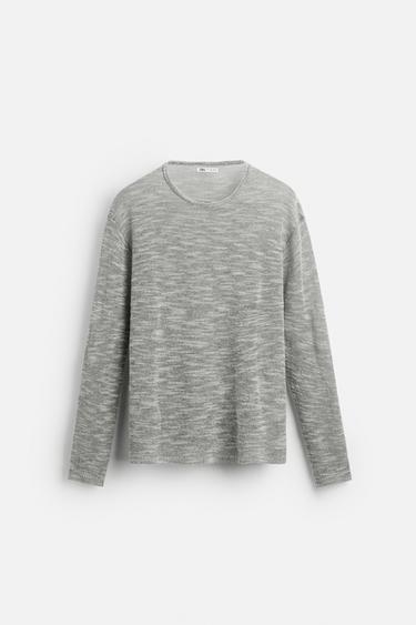 JERSEY ESTRUCTURA SEMITRANSPARENTE - Gris vigoré de Zara
