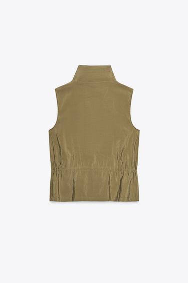 GILET FLUIDE AJUSTABLE - Vert olive de Zara - Image 2