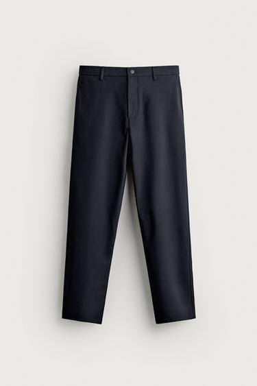 COMFORT SLIM FIT TROUSERS - Navy blue by Zara