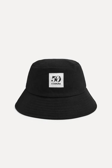 Zara 50TH ANNIVERSARY PATCH BUCKET HAT - Black - Image 0