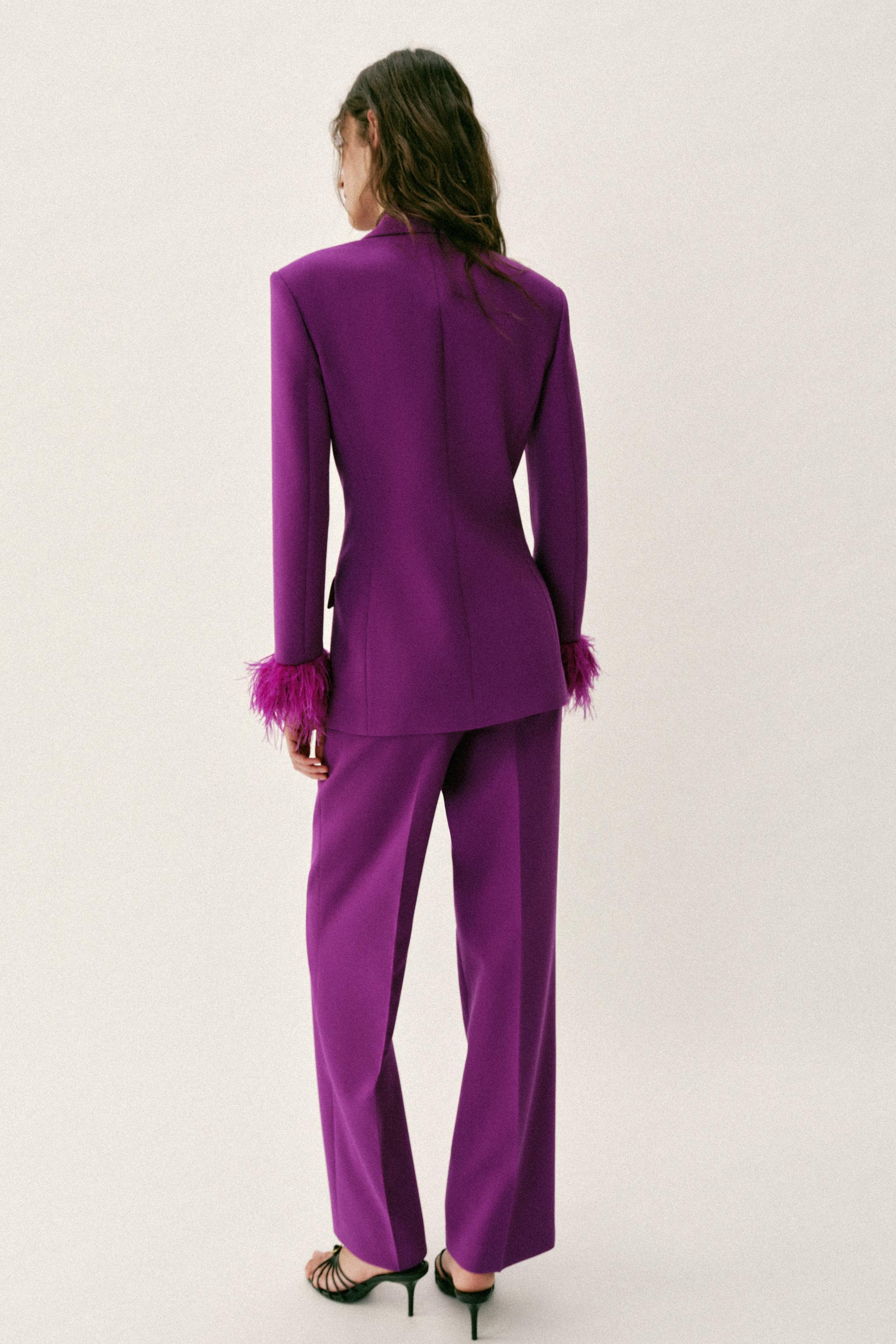 FEATHER CUFF SHOULDER PAD BLAZER
