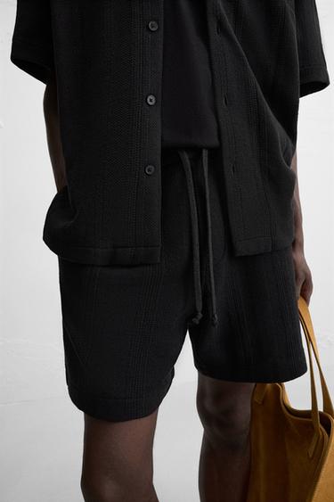 BERMUDA STRUCTURÉ JACQUARD - Noir de Zara - Image 4
