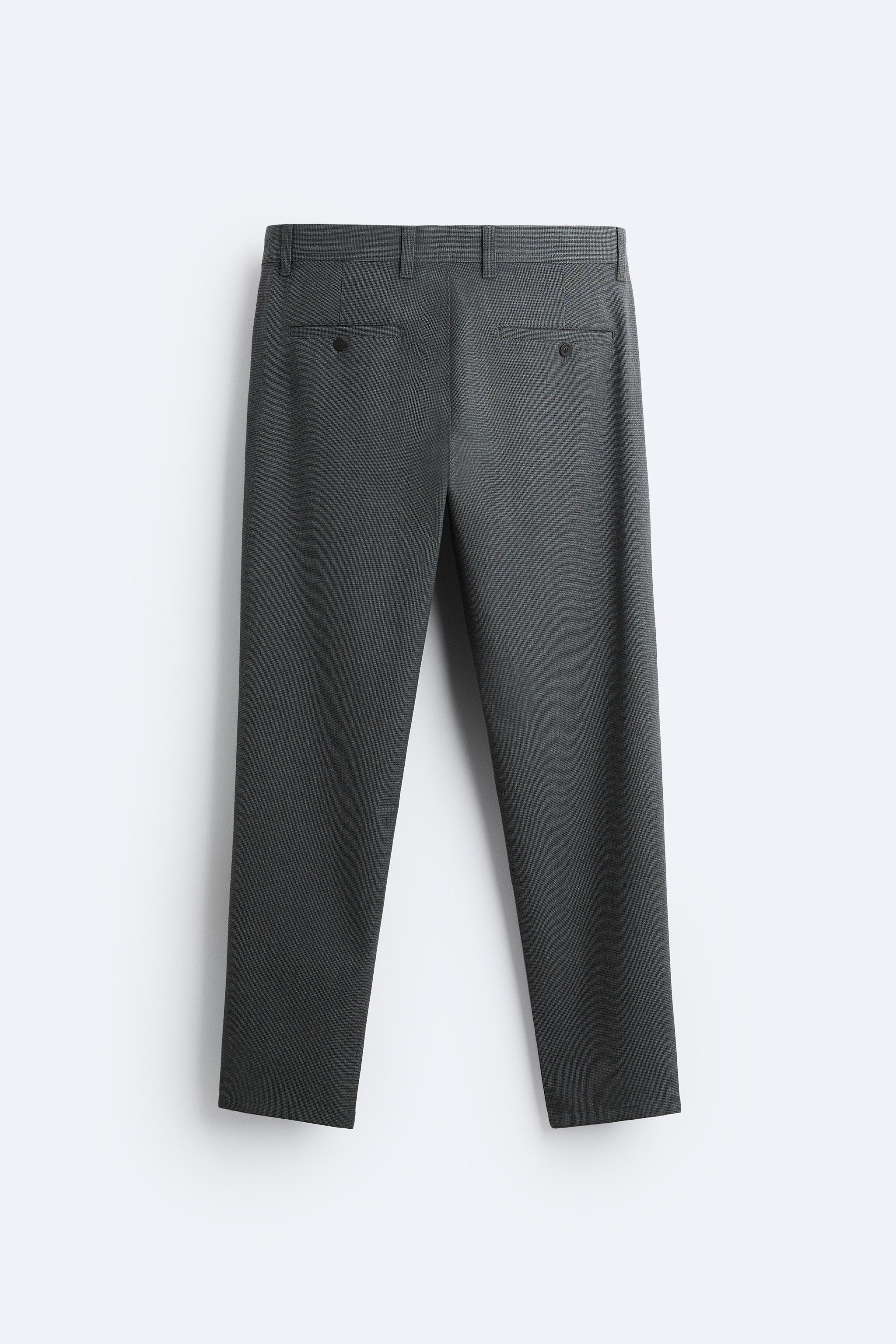 TEXTURED STRETCH PANTS