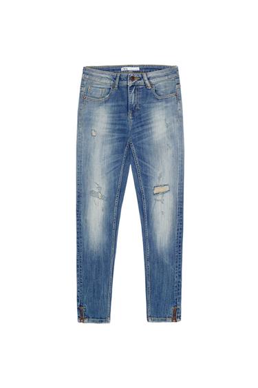 Z1975 RIPPED PRINT JEANS
