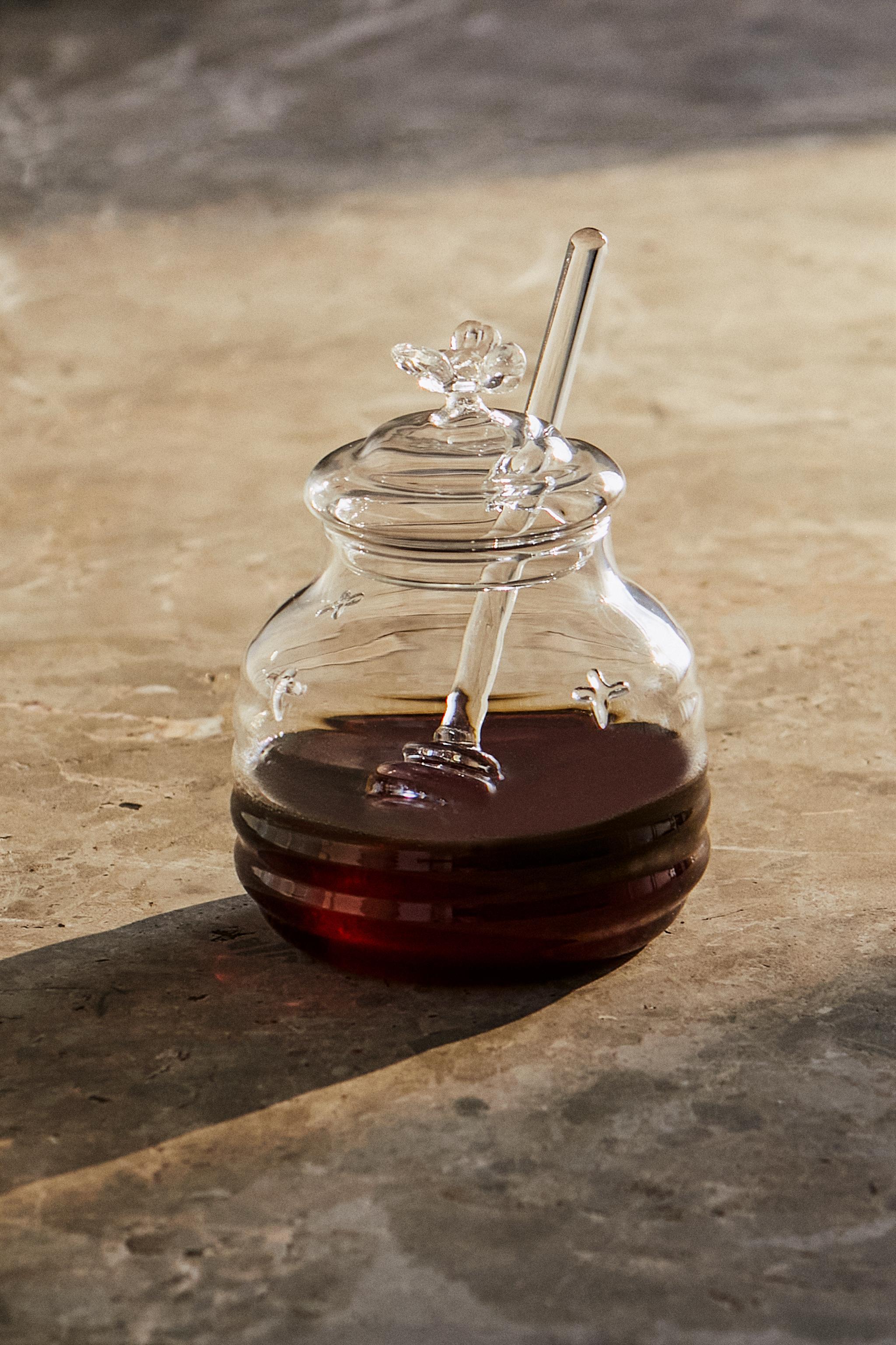 HONEY BEEDY Jar Light※動作不良品 BOROSILICATE GLASS AND WOOD HONEY JAR | Zara Home Nederland