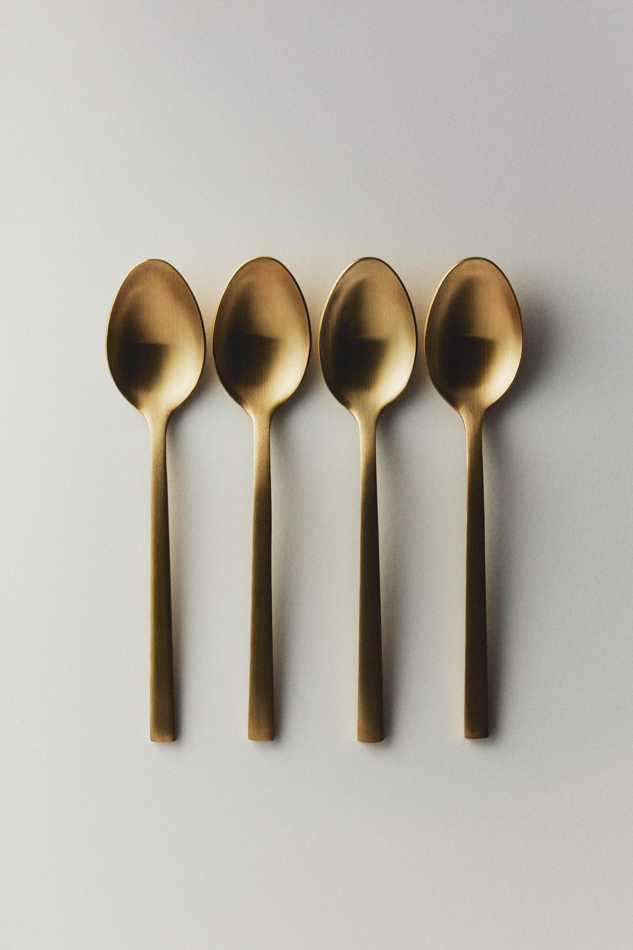 GOLD-TONE STEEL SPOONS (PACK OF 4)