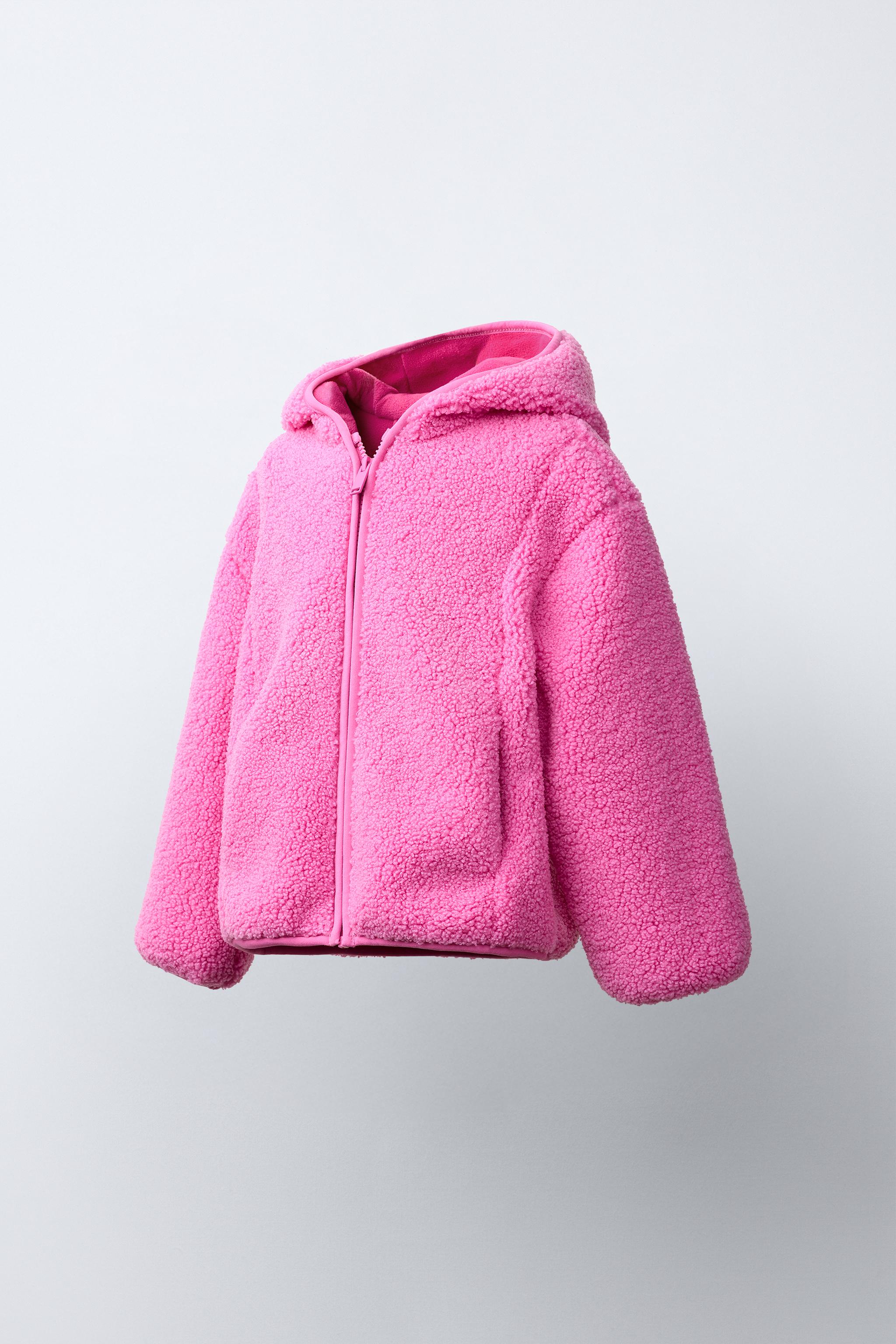 HOODED FLEECE JACKET — Fuchsia (alternate view)