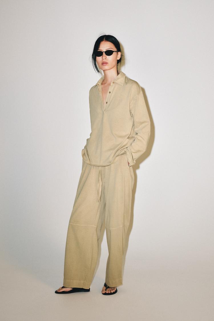 OVERSIZE COTTON POLO SHIRT