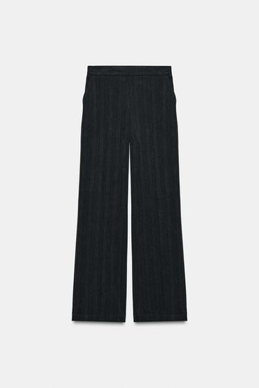 PANTALON DROIT À CHEVRONS - Gris anthracite de Zara - Image 5