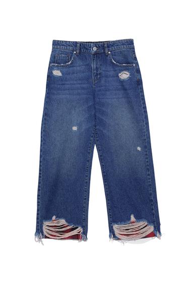 JEANS Z1975 HIGH RISE STRAIGHT CUADROS