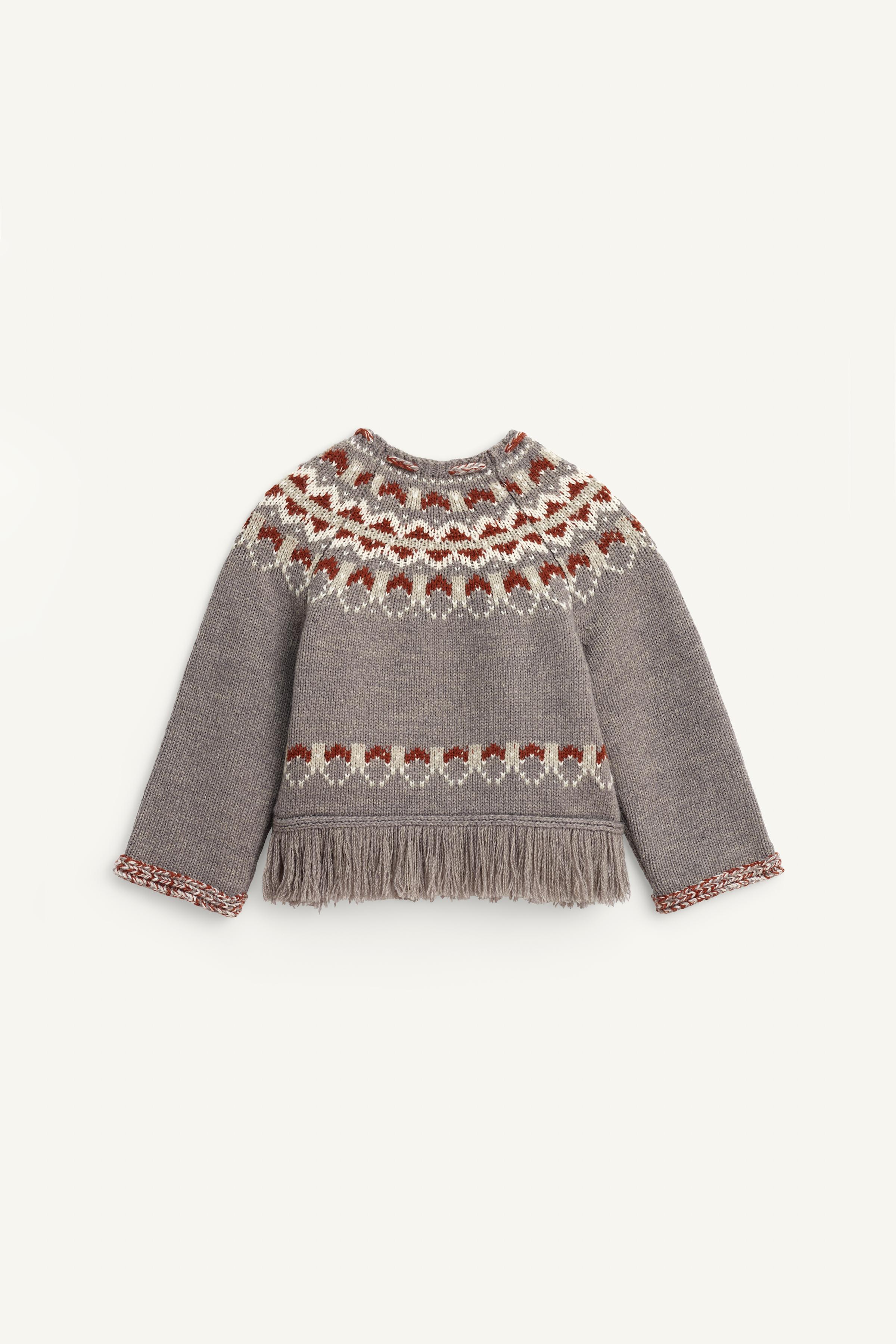 LIMITED EDITION WOOL FRINGED PONCHO JUMPER