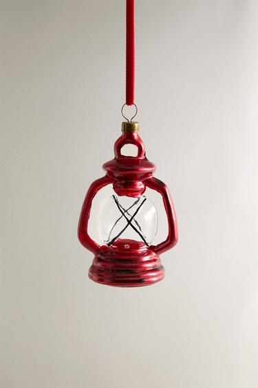 RED CHRISTMAS LANTERN DECORATION WITH LIGHT - Red by Zara - Image 0