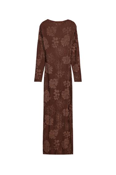 OPEN-BACK JACQUARD DRESS